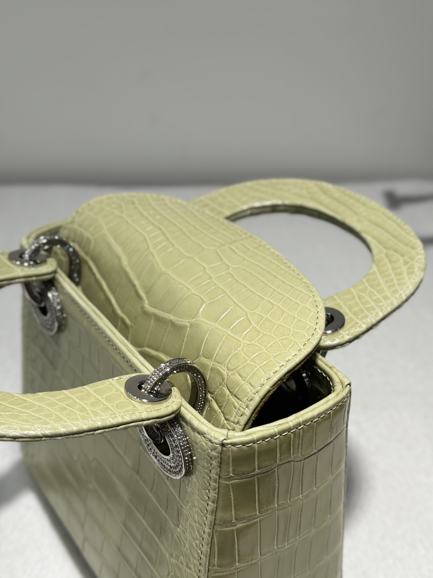 Túi xách Dior da cá sấu like auth 1:1 fulbox